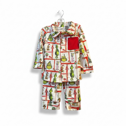 Grinch Santa Pajama Set