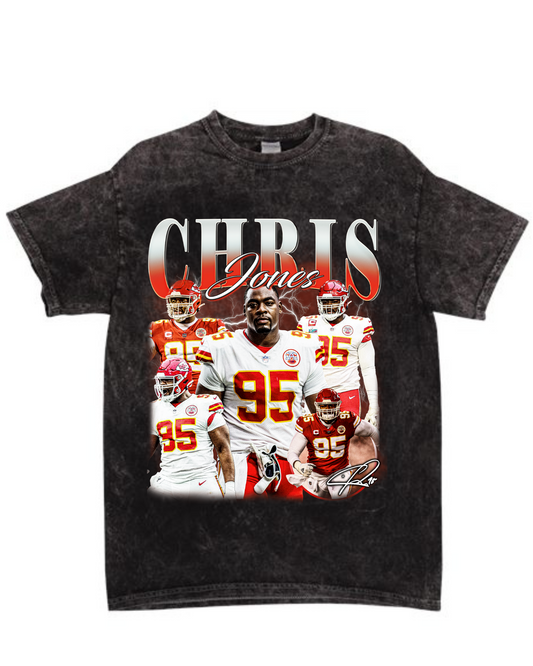 Kansas City Chris Jones Acid Wash Shirt