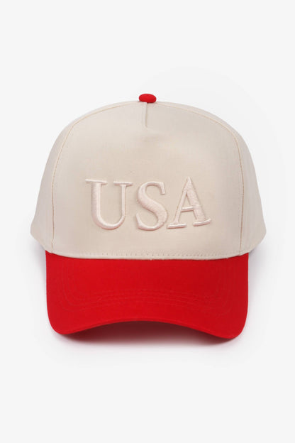 USA Tonal 3D Puff Embroidery 5 Panel Two Tone Cap
