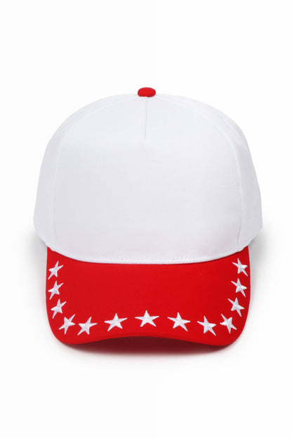 STARS Embroidered Brim Two Tone 5 Panel Cap