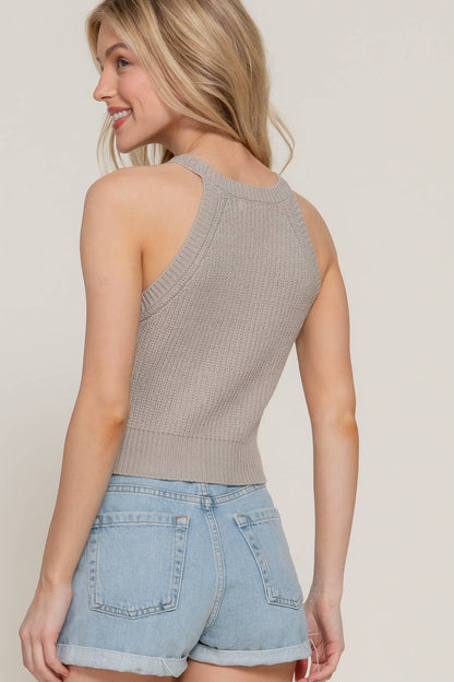 Halter Neck Sweater Top