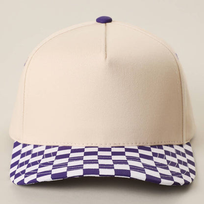 CHECKERBOARD Brim Two-Tone Trucker Hat