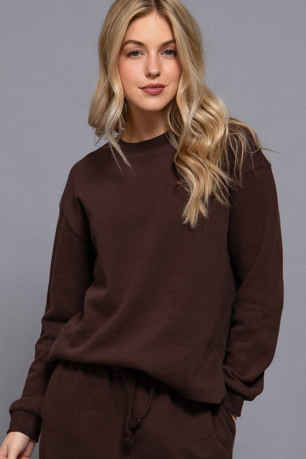 Long Sleeve Round Neck Soft Knit Top