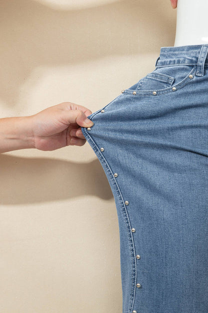 66 Seam Rivet Detail Regular Fit Ankle Length Jeans (4-16)