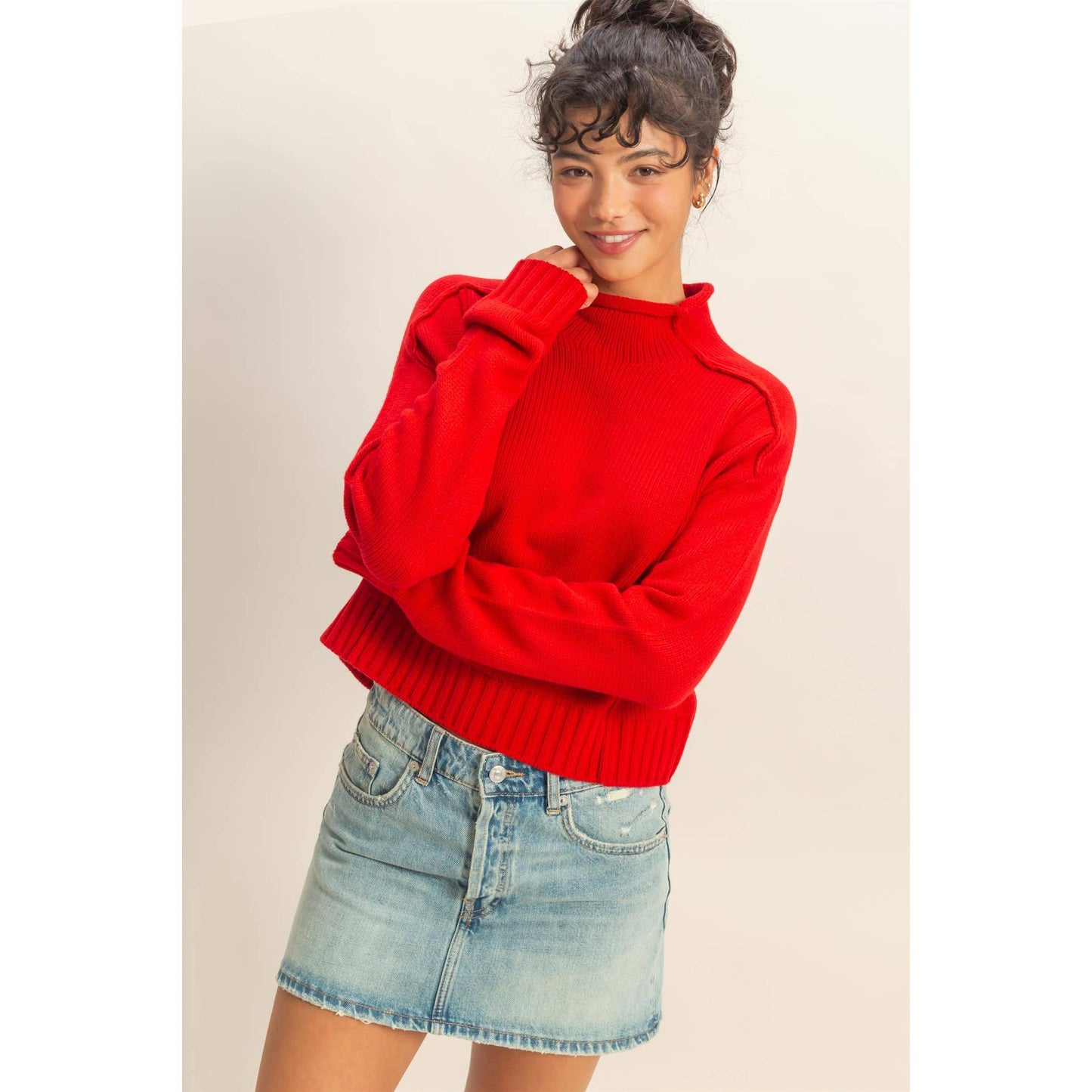High Roll Neck Sweater