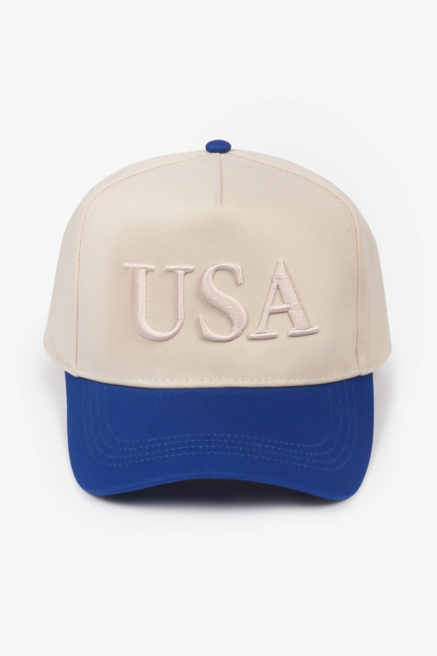 USA Tonal 3D Puff Embroidery 5 Panel Two Tone Cap