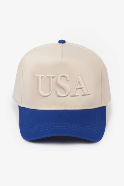 USA Tonal 3D Puff Embroidery 5 Panel Two Tone Cap