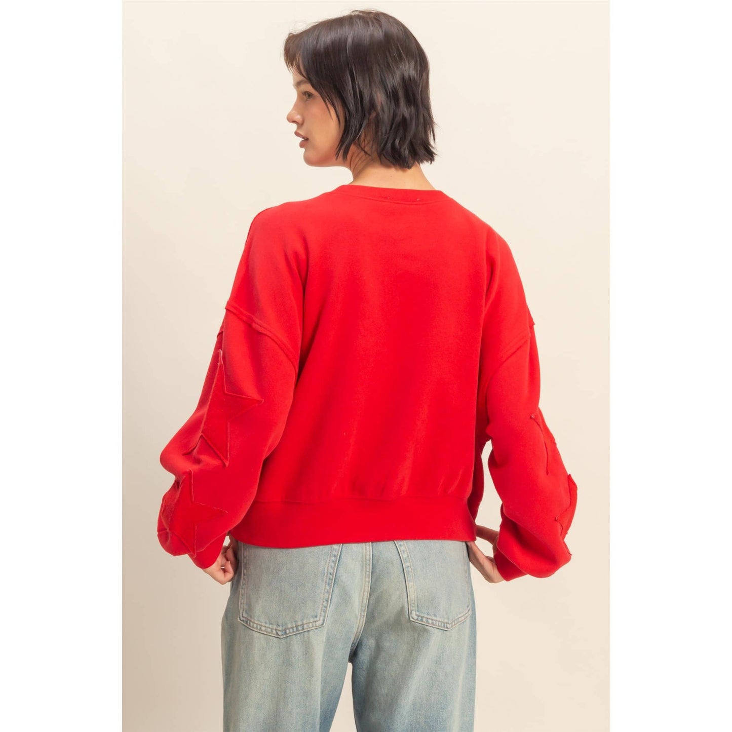 Star Patch Crewneck Sweatshirt