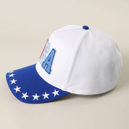 USA Letter Patch Star Brim Trucker Baseball Cap