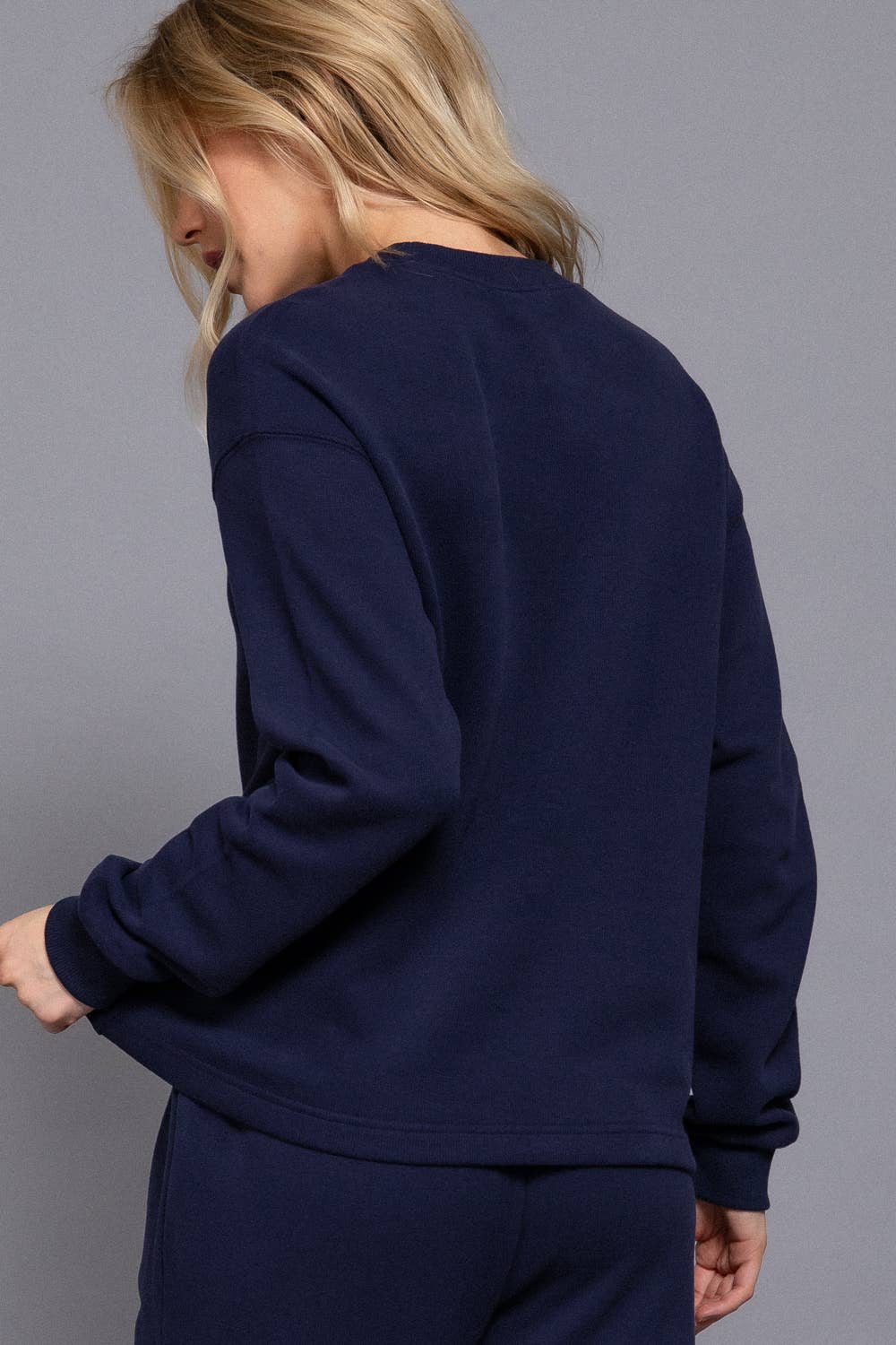 Long Sleeve Round Neck Soft Knit Top