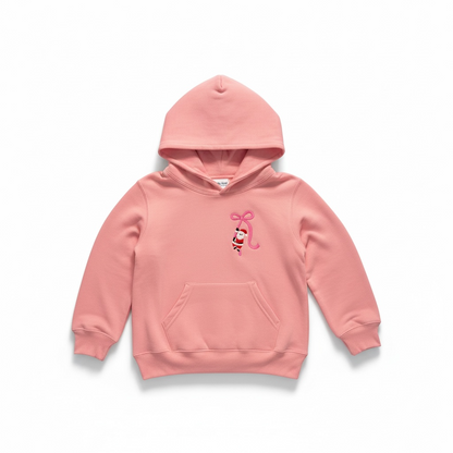 Toddler Santa Bow Embroidered Hoodie