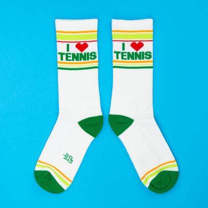 I ❤️ Tennis Gym Crew Socks