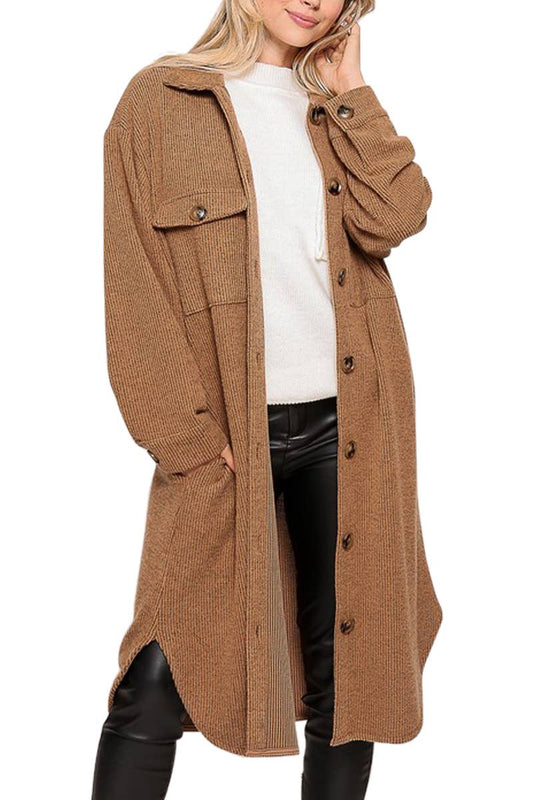 Soft And Cozy Oversized Waffle Jacket