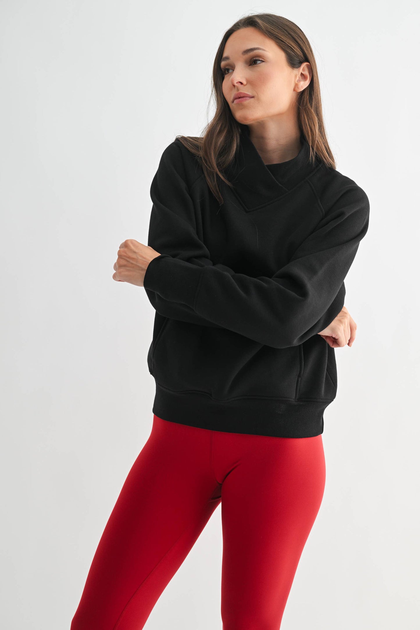 Hearthline Fleece Mock Neck Sweater