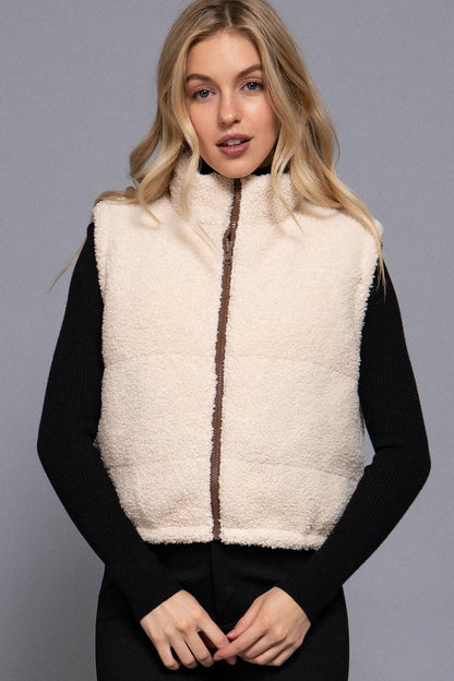 Reversible Fur Padding Vest