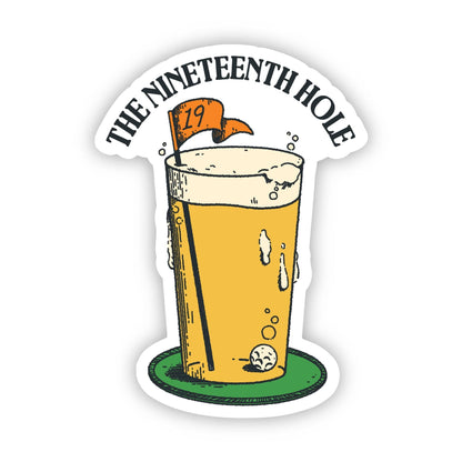 The Nineteenth Hole Beer Golf Sticker