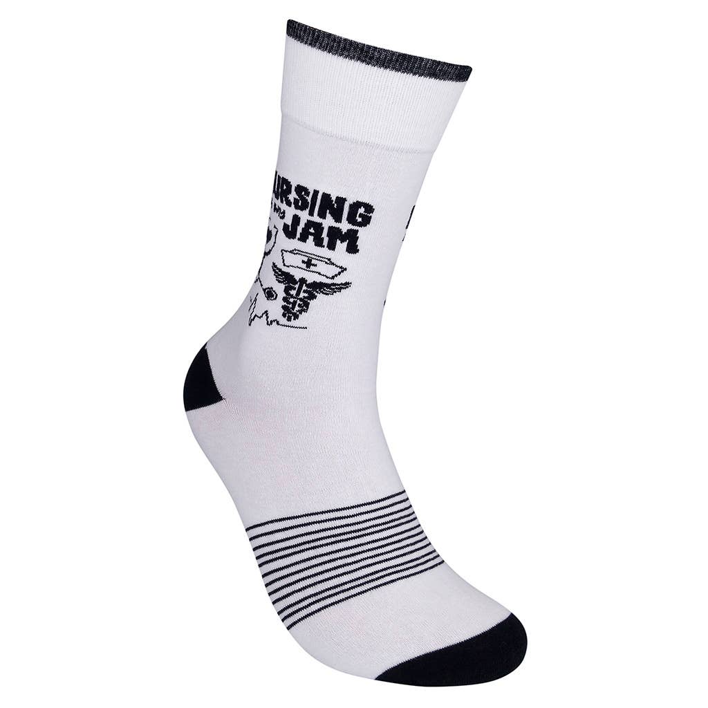 Nursing Is My Jam Socks- CLOSEOUT | Funatic