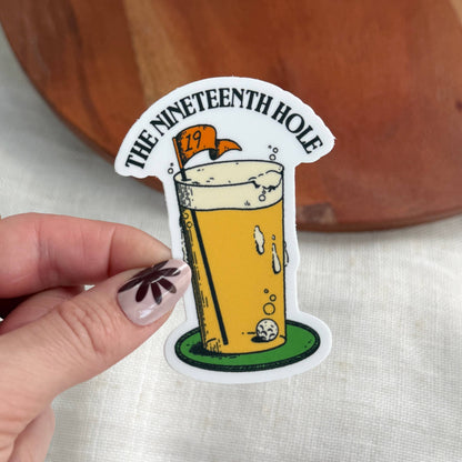 The Nineteenth Hole Beer Golf Sticker