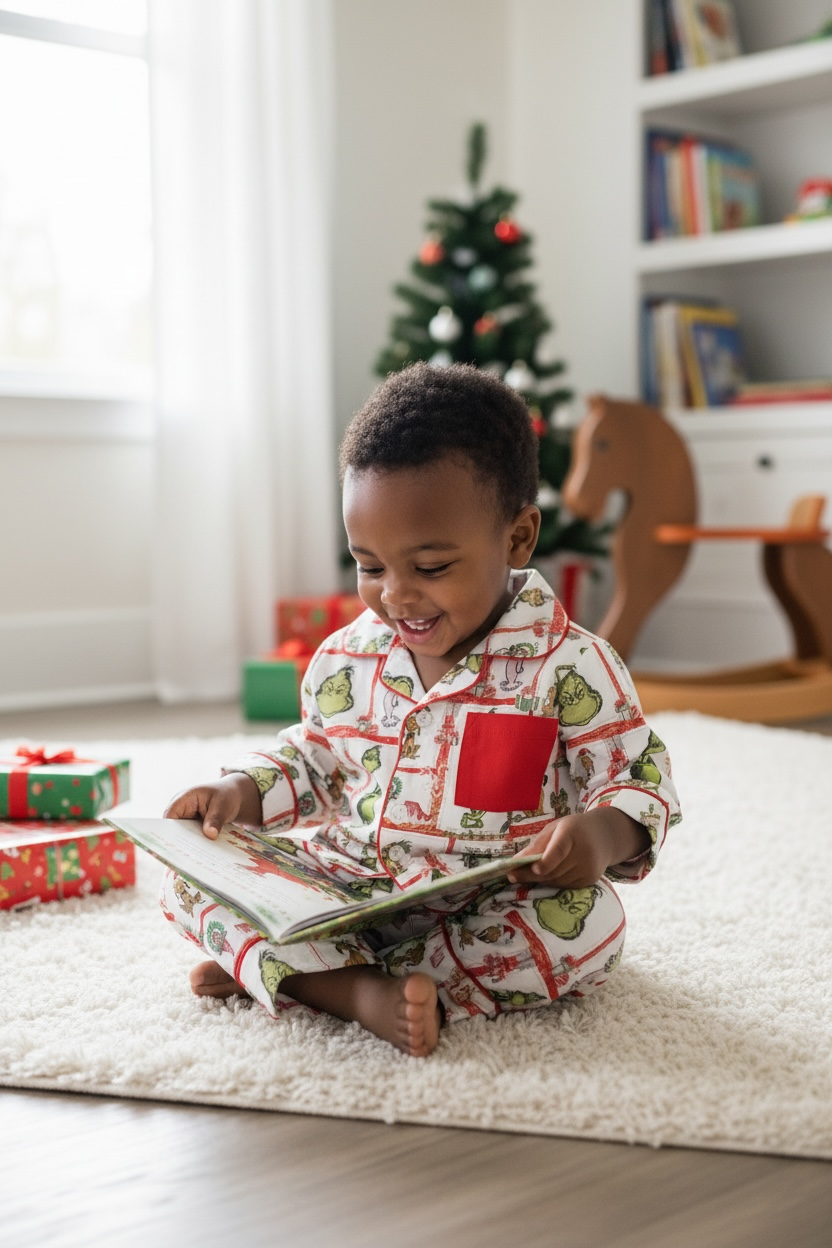 Grinch Santa Pajama Set