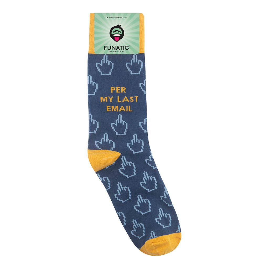 Per My Last Email Socks | Funatic