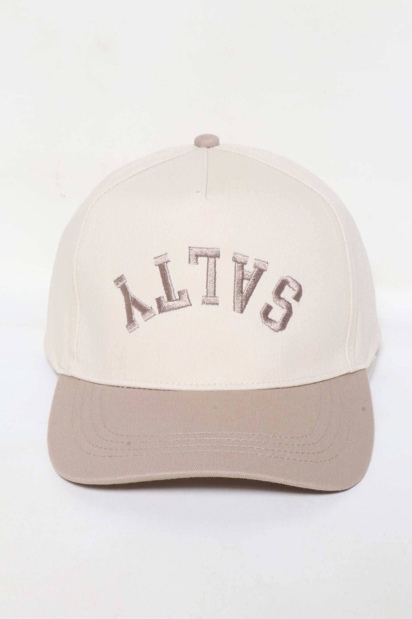 SALTY Upside Down Embroidery  Two Tone Baseball Caps