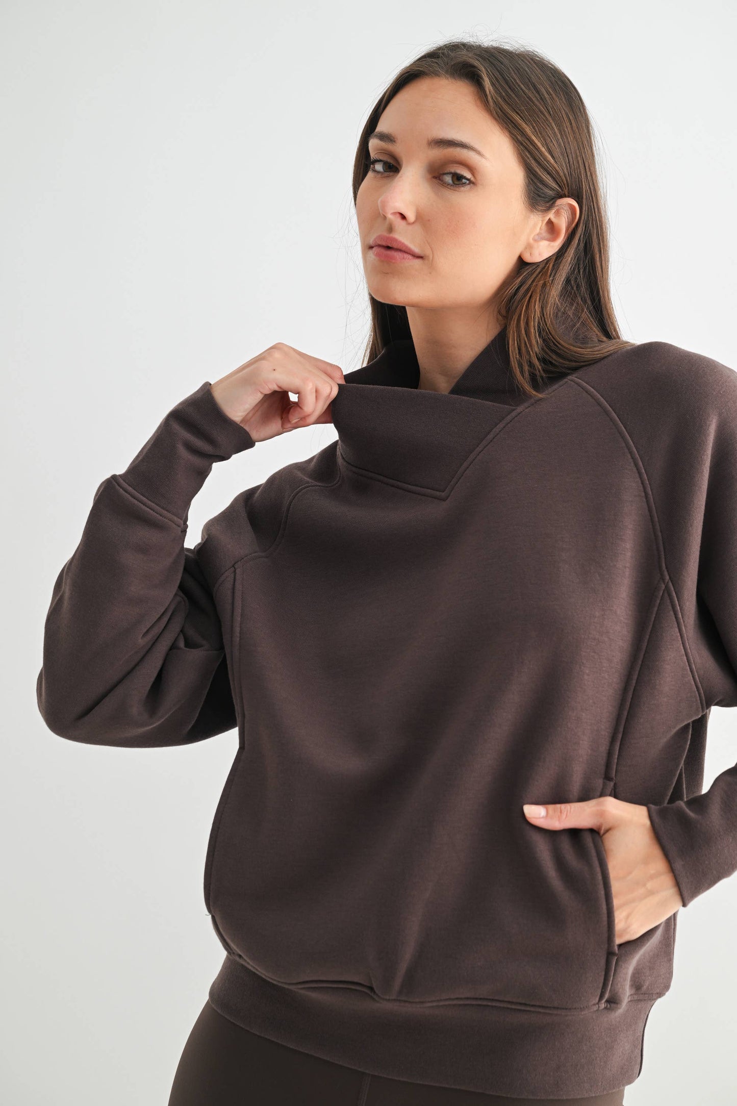Hearthline Fleece Mock Neck Sweater