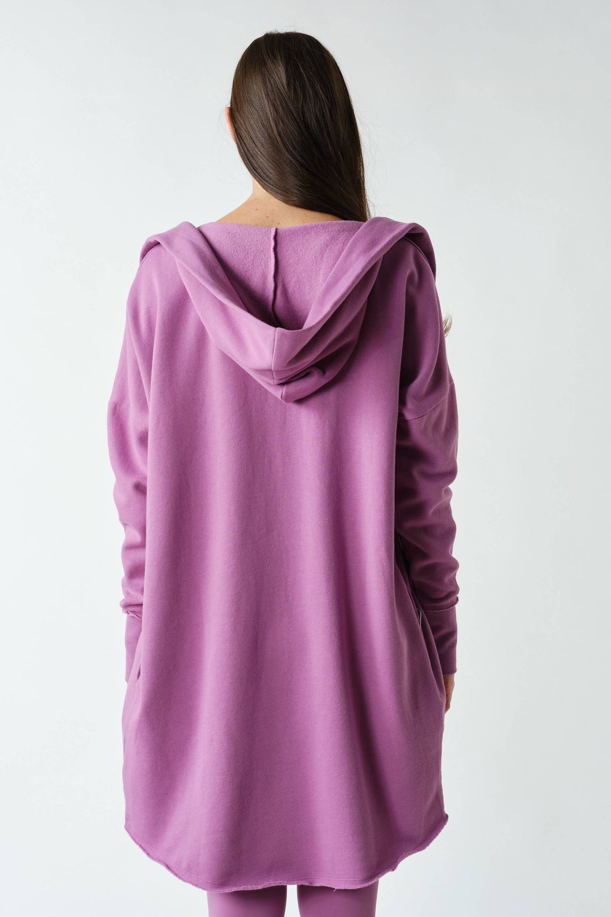 Open Front Longline Hoodie Cardigan