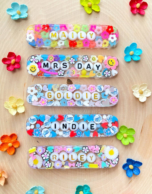 Custom resin hair clip