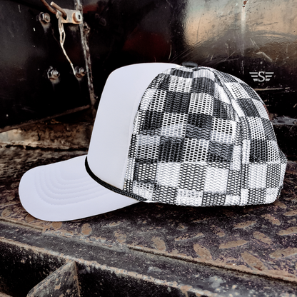 Checkered Mesh Back Cap