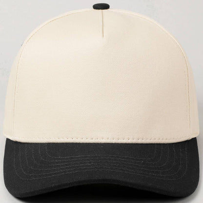 Kids Plain Two Tone Canvas Cotton Baseball Cap