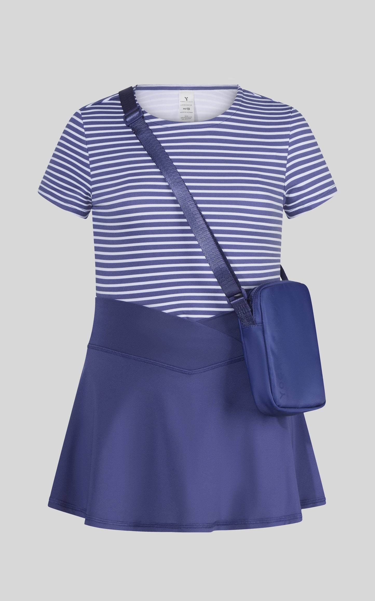 Little Girls Short Sleeve Tee, Crossover Skort, Fanny bag