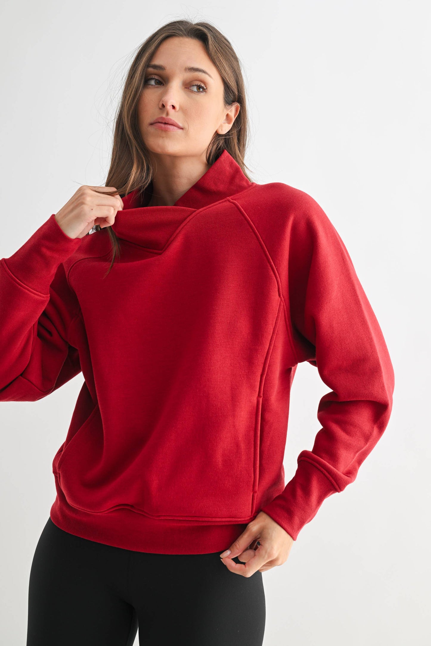 Hearthline Fleece Mock Neck Sweater