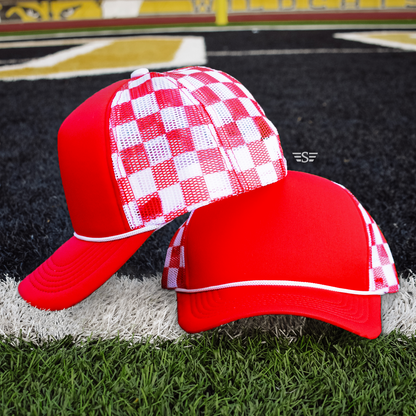 Checkered Mesh Back Cap