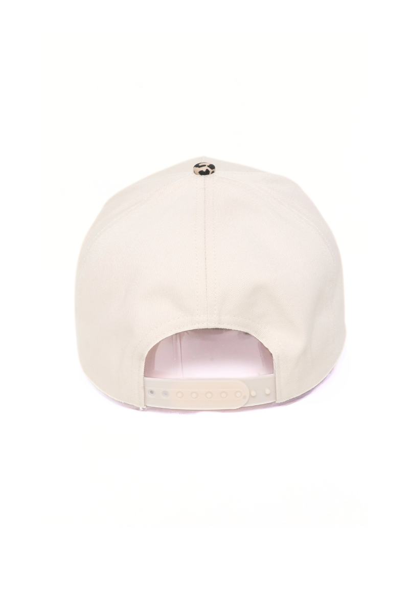 Leopard Print Brim 5-Panel Blank Cap