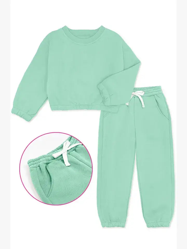 GKSS-22-3002B- Girl's 2 pc Pant Jog Set