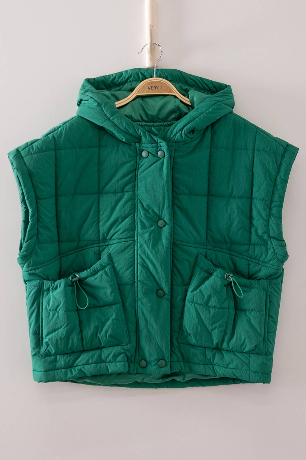 NJ90482-Quilted Hooded Puffer Vest