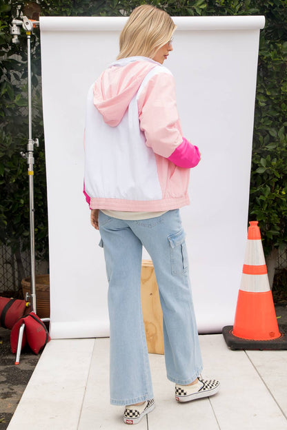 Dry Nylon Color Block Windbreaker