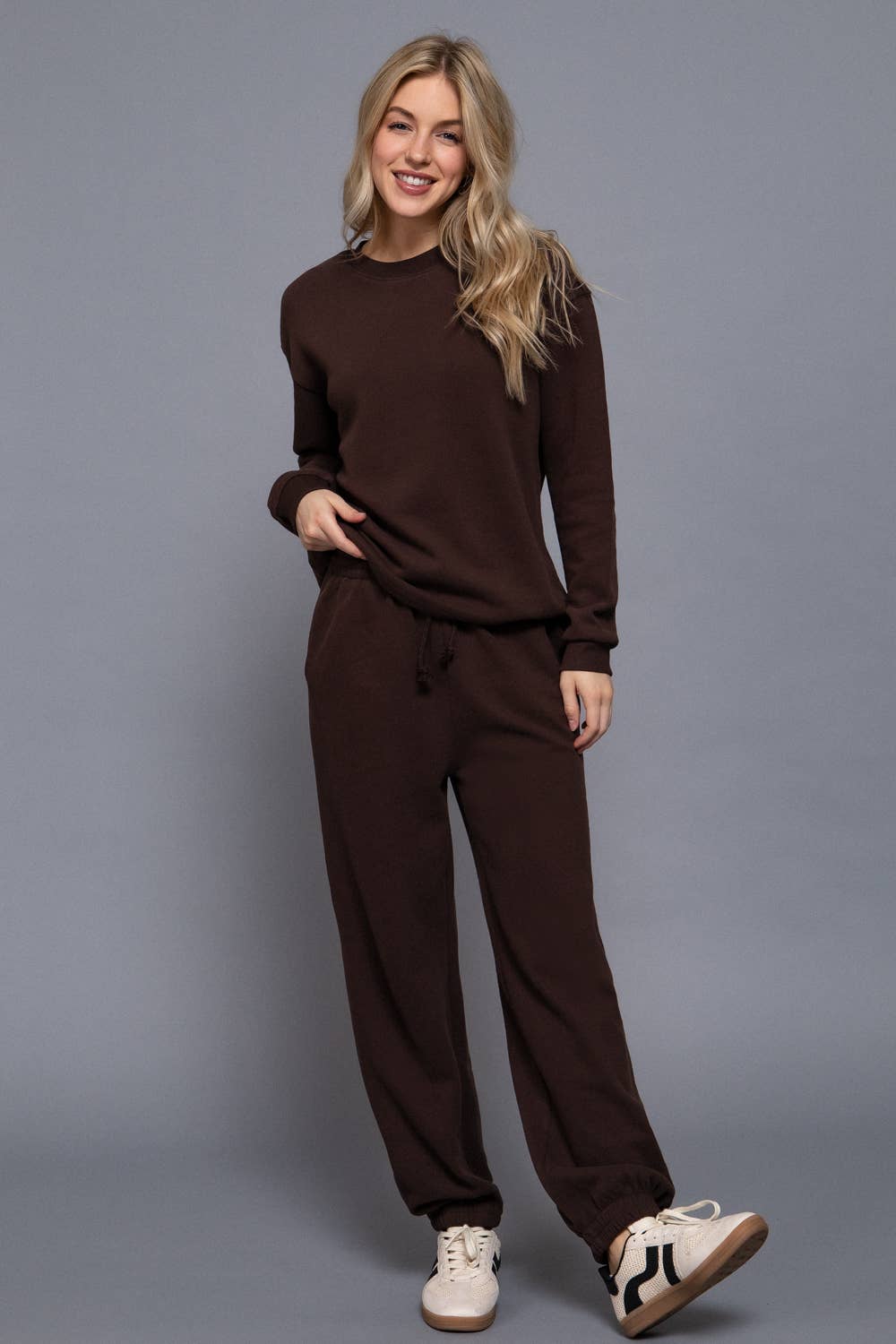 Long Sleeve Round Neck Soft Knit Top