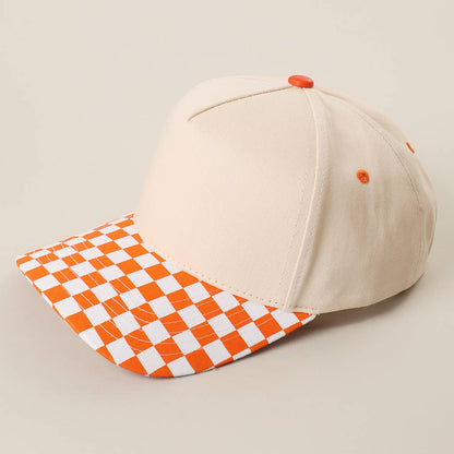 CHECKERBOARD Brim Two-Tone Trucker Hat