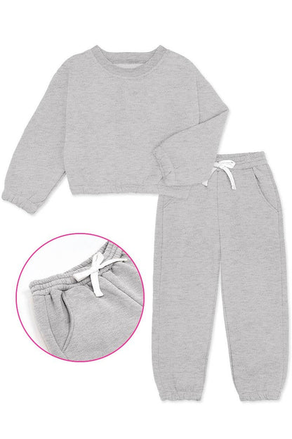 GKSS-22-3002B Girl's 2 pc Pant Jog Set