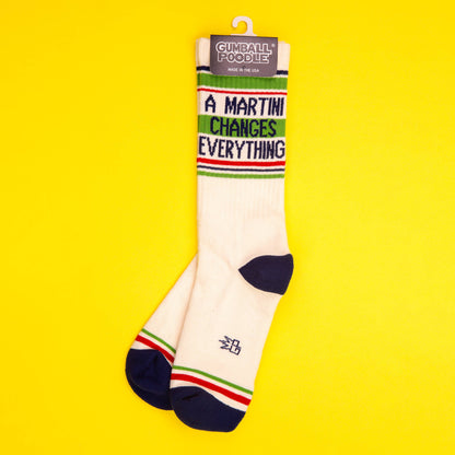 A Martini Changes Everything Gym Crew Socks