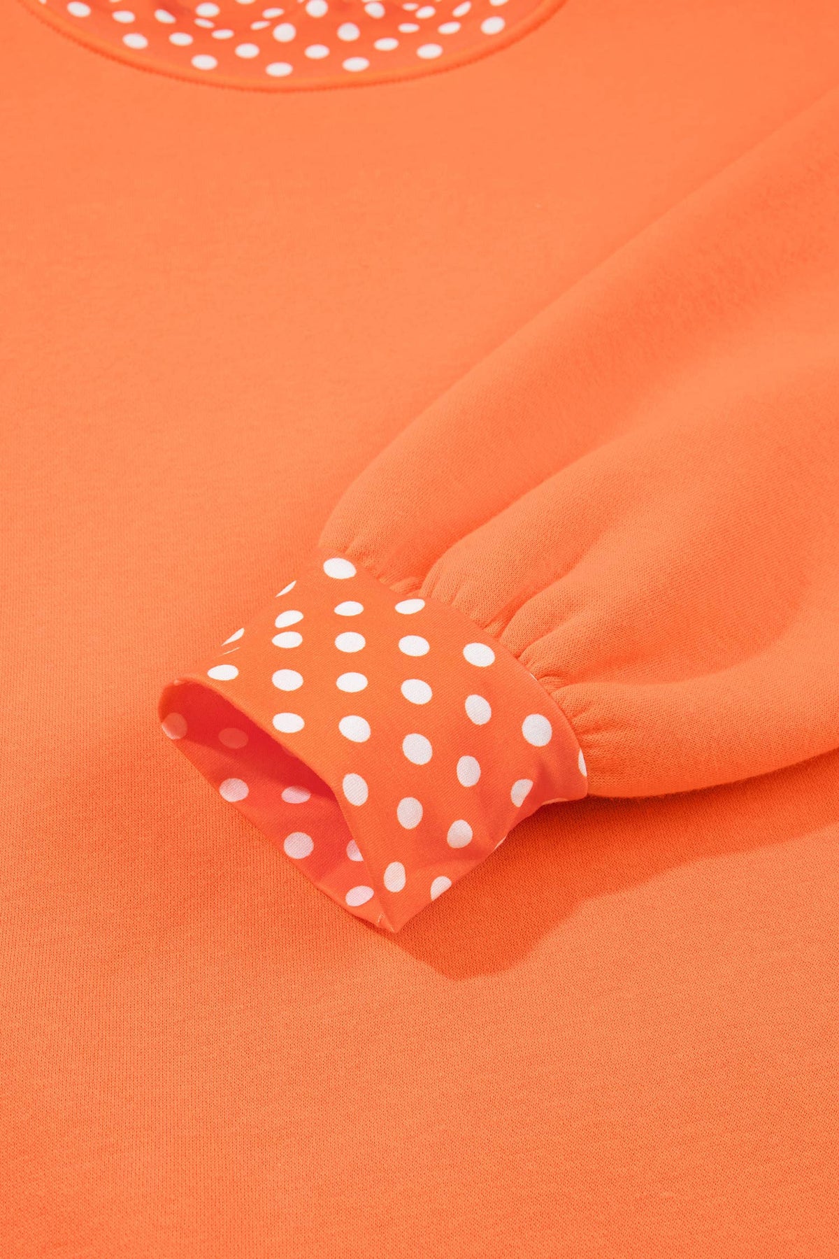 66 Plus Size Polka Dot Mock Neck Fleece Sweatshirt (S-4X)