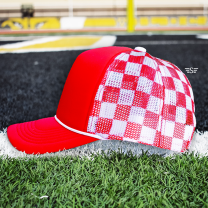 Checkered Mesh Back Cap