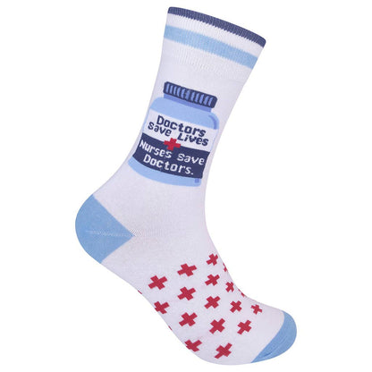 Nurses Save Doctors Socks | Unisex Socks | Funatic