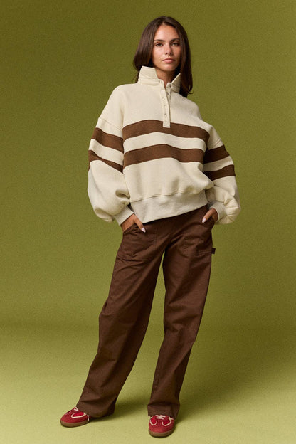 PT19959 Lottie Stripe Rugby Pullover
