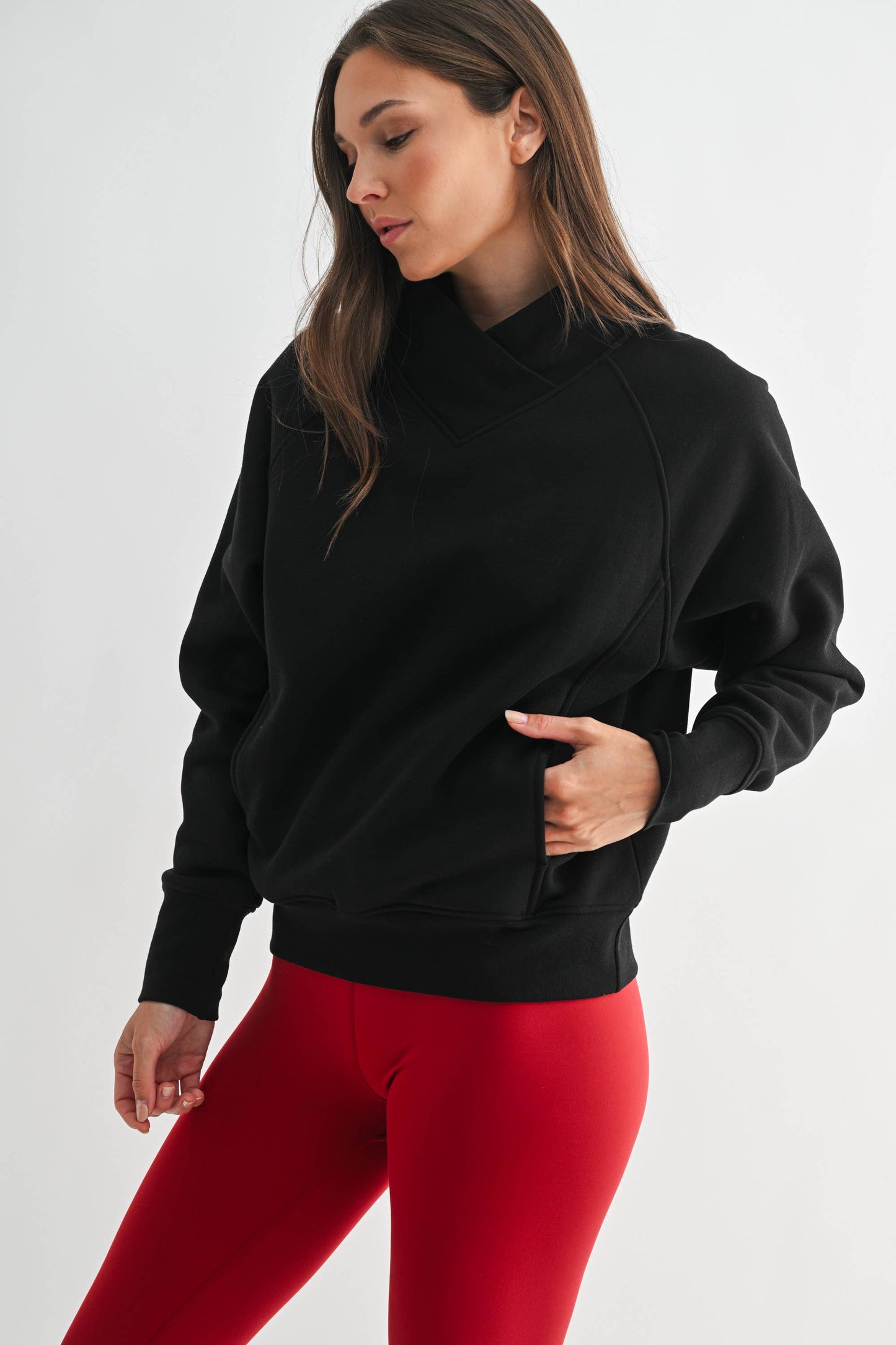 Hearthline Fleece Mock Neck Sweater