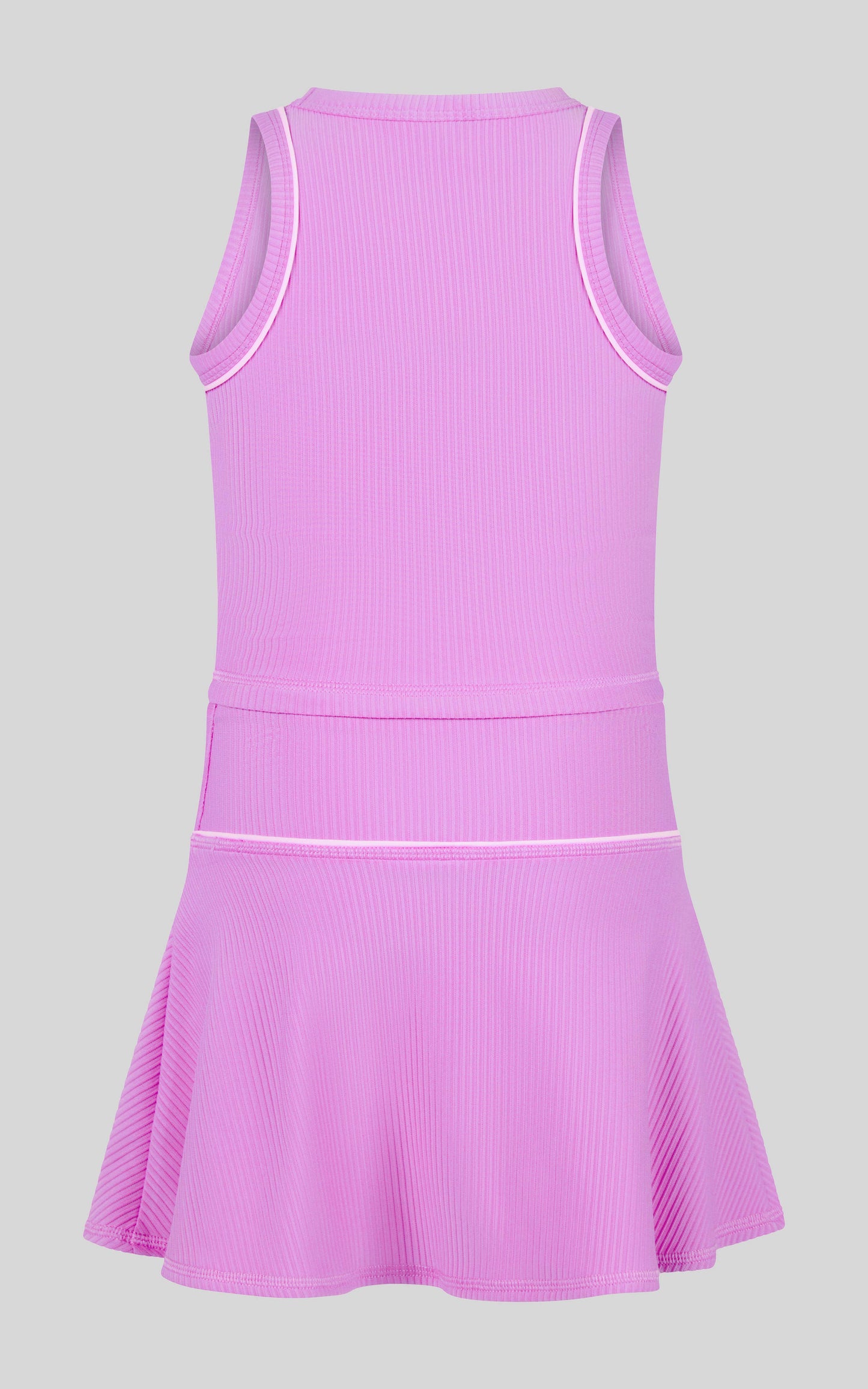 Little Girl Rib Tank Top and Crossover Skorts with Piping