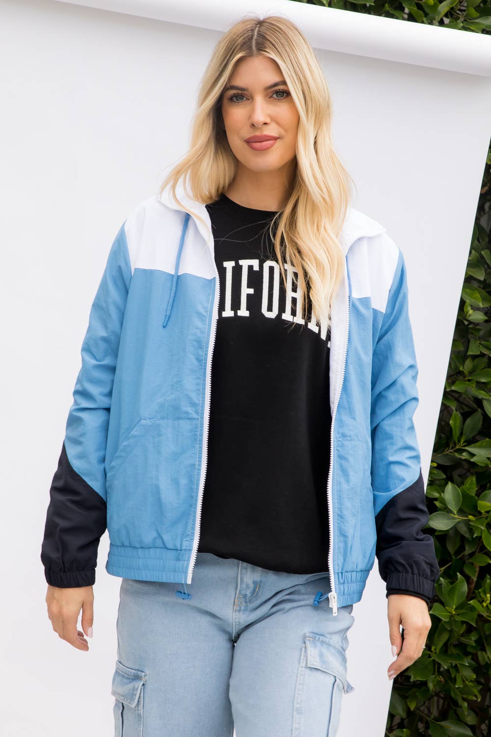 Dry Nylon Color Block Windbreaker