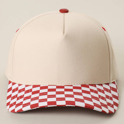 CHECKERBOARD Brim Two-Tone Trucker Hat