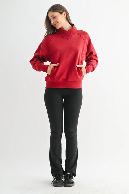 Hearthline Fleece Mock Neck Sweater